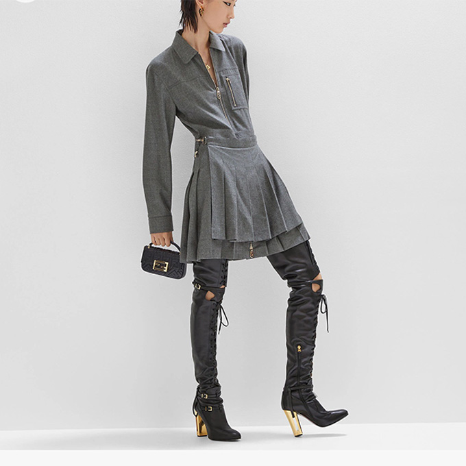 fendi baguette mini embossed ff lambskin crossbody bag